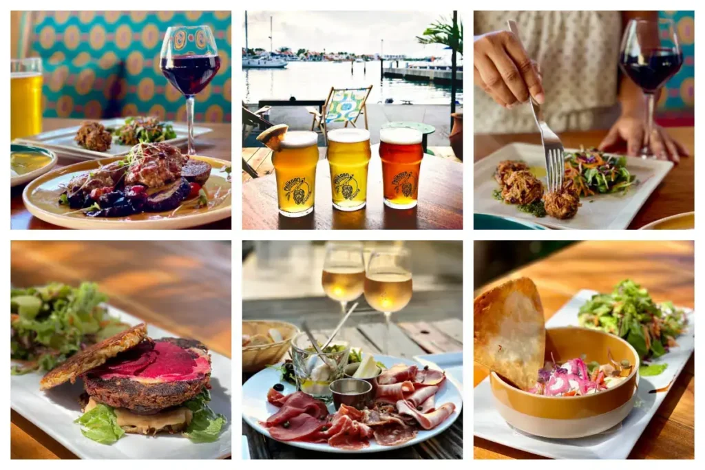 Lagoonies Food and Drinks in St. Martin offering comfort food, vegan burgers, fresh seafood, local beers, and casual dining in Simpson Bay.